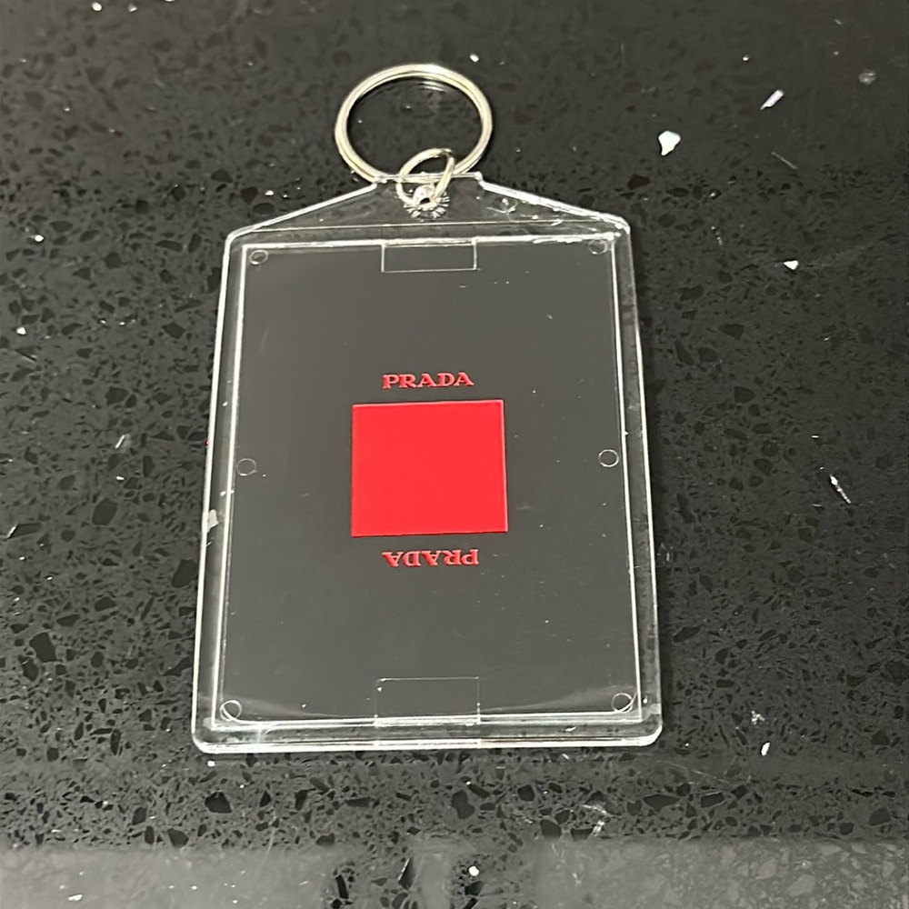 Prada framed keychain 6 of Hearts